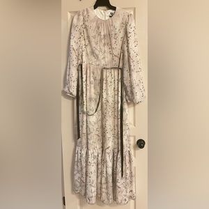 Antonio Melani size 8 dress, ivory and green